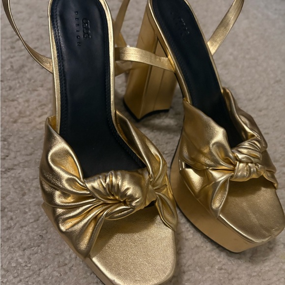 ASOS Gold Strappy Heels - Picture 2 of 8